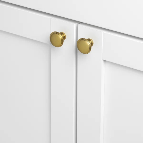 Brass Gold 1 1/8" Mushroom Knob Multipack (Set of 10) | Wayfair North America