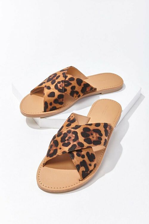 Jaguar Print Crisscross Sandals | Forever 21 (US)