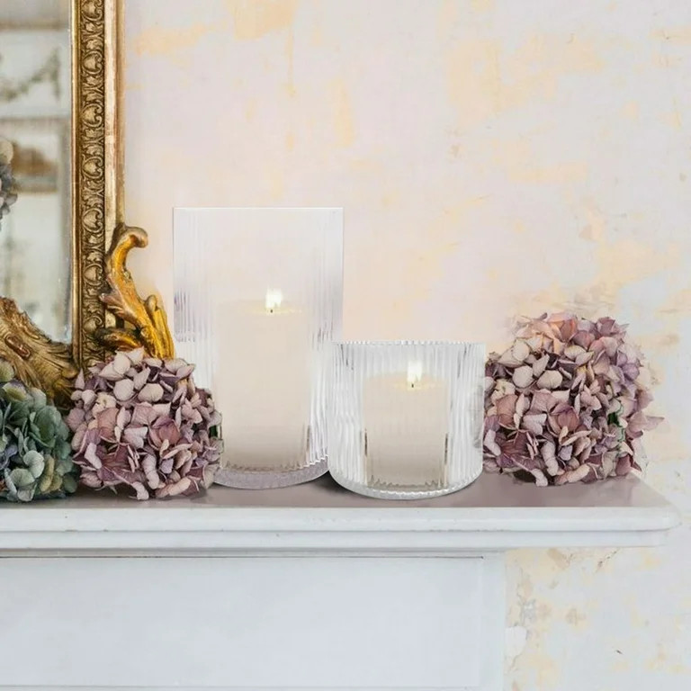 Better Homes and Gardens Glass Pillar Candle Holder Hurricane Large Clear | Walmart (US)