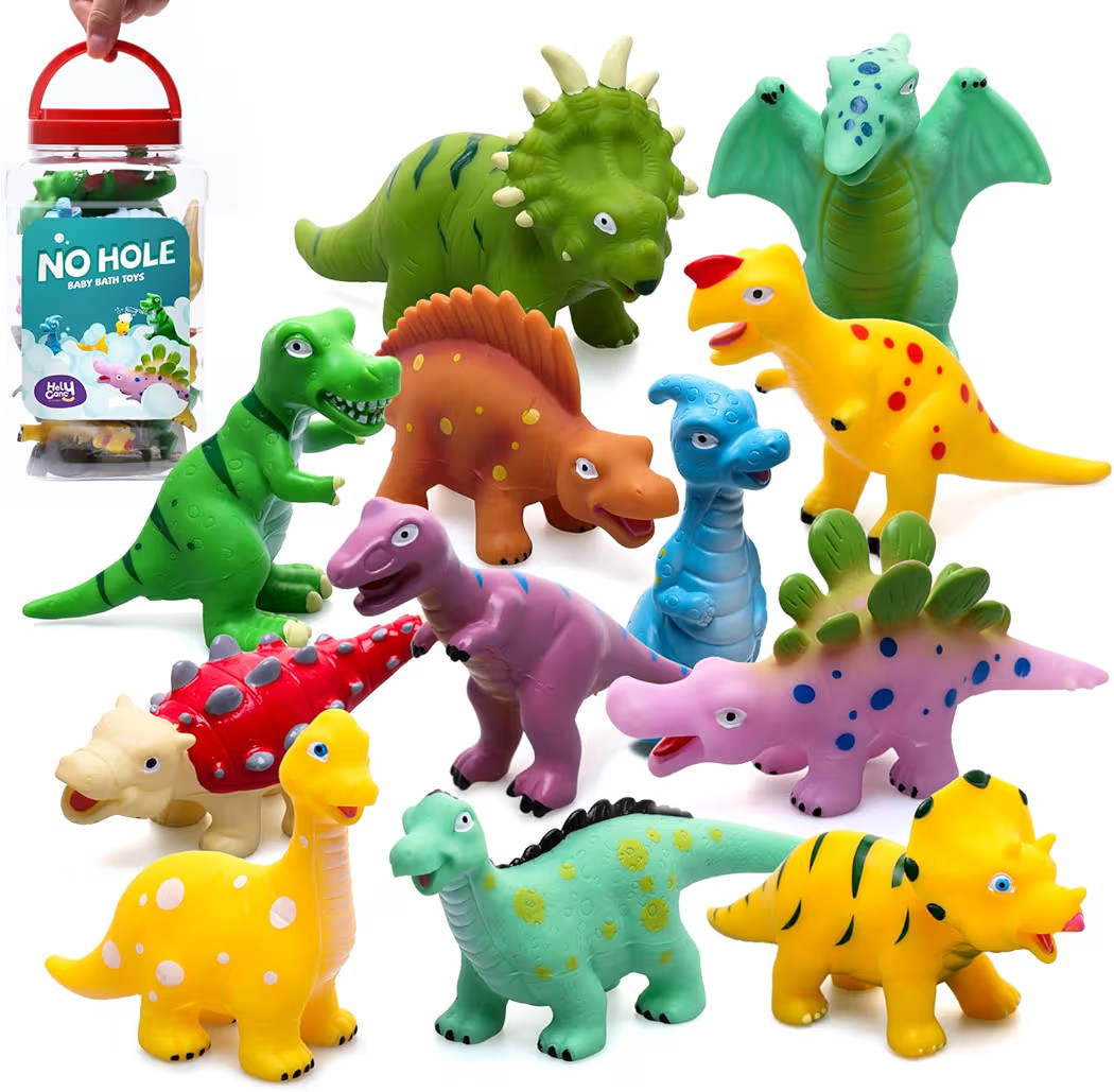 Hely Cancy Dinosaur Bath Toys - No Hole Bath Toys for Kids,Baby Bath Toys for Shower Water Pool T... | Amazon (US)