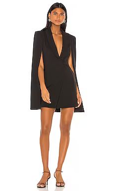 Katie May Boss Lady Mini Cape Dress in Black from Revolve.com | Revolve Clothing (Global)