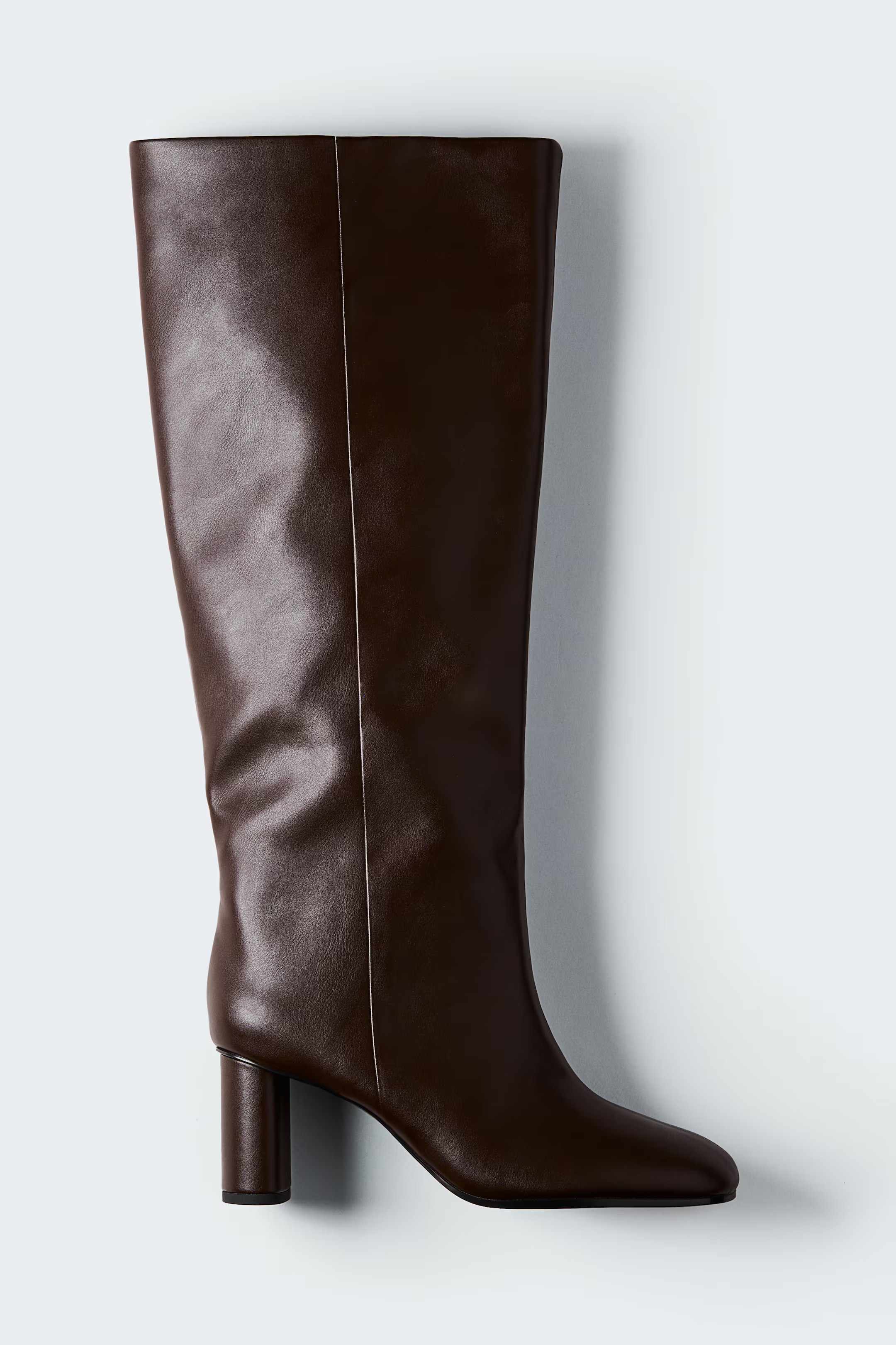 Knee-High Heeled Boots - Dark brown - Ladies | H&M US | H&M (US + CA)
