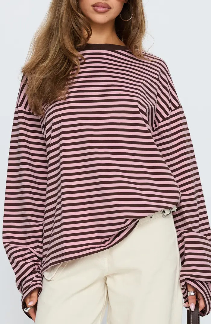 Settle Down Stripe Oversize T-Shirt | Nordstrom