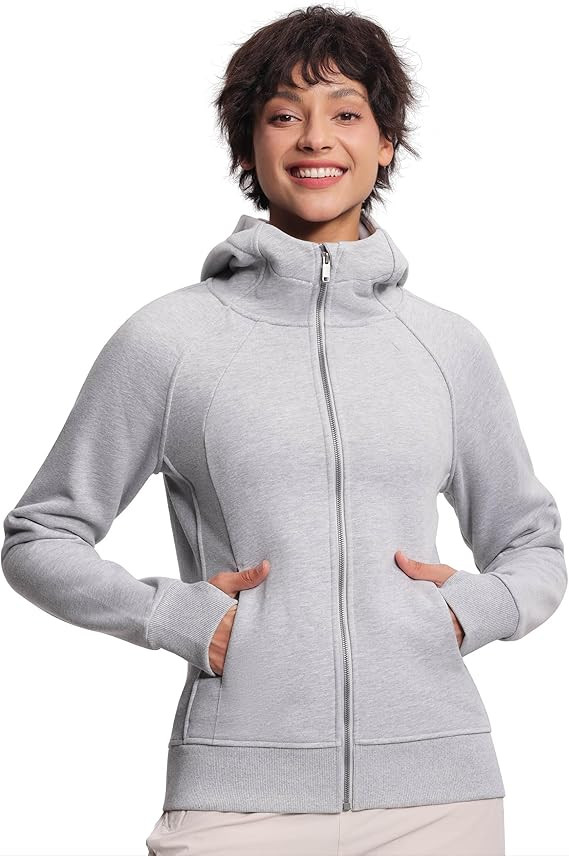 THE GYM PEOPLE Women's Zip Up Hoodies Fleece Workout Jackets Sweatshirts with Pockets Thumb Hole | Amazon (US)