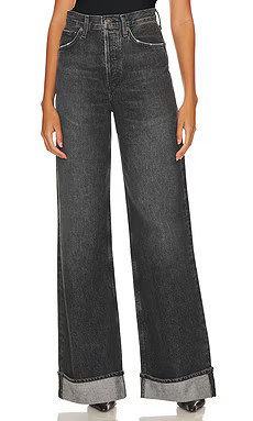 AGOLDE Dame High Rise Wide Leg Jeans in Ditch from Revolve.com | Revolve Clothing (Global)