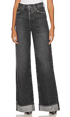 AGOLDE Dame High Rise Wide Leg in Ditch from Revolve.com | Revolve Clothing (Global)
