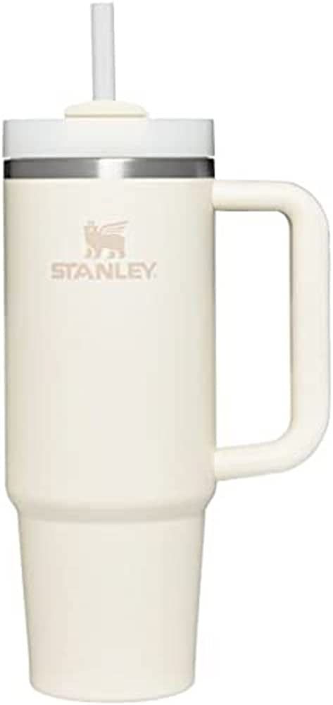 Stanley Quencher H2.0 Cream 30oz - Reusable Vacuum Quencher Tumbler with Straw, FlowState Leak Re... | Amazon (UK)