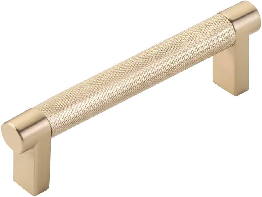 Emtek Select Knurled Cabinet Pull with Satin Brass (US4) Stem Finish - Choice of Size - 84053.REC... | Amazon (US)