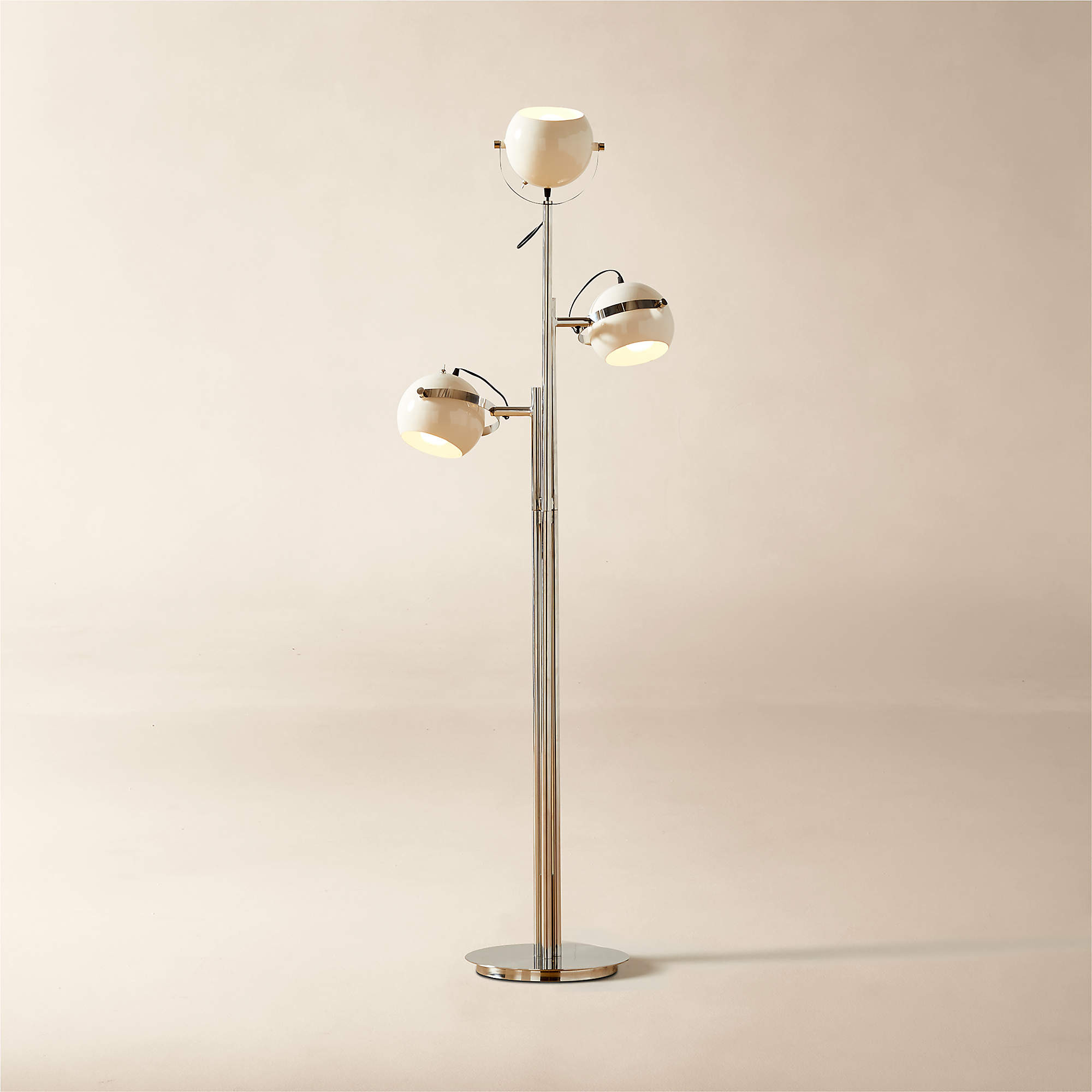 Daltrey White Metal Modern Floor Lamp + Reviews | CB2 | CB2