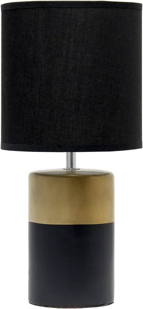 Simple Designs Two Toned Basics Table Lamp, Black and Gold | Amazon (CA)