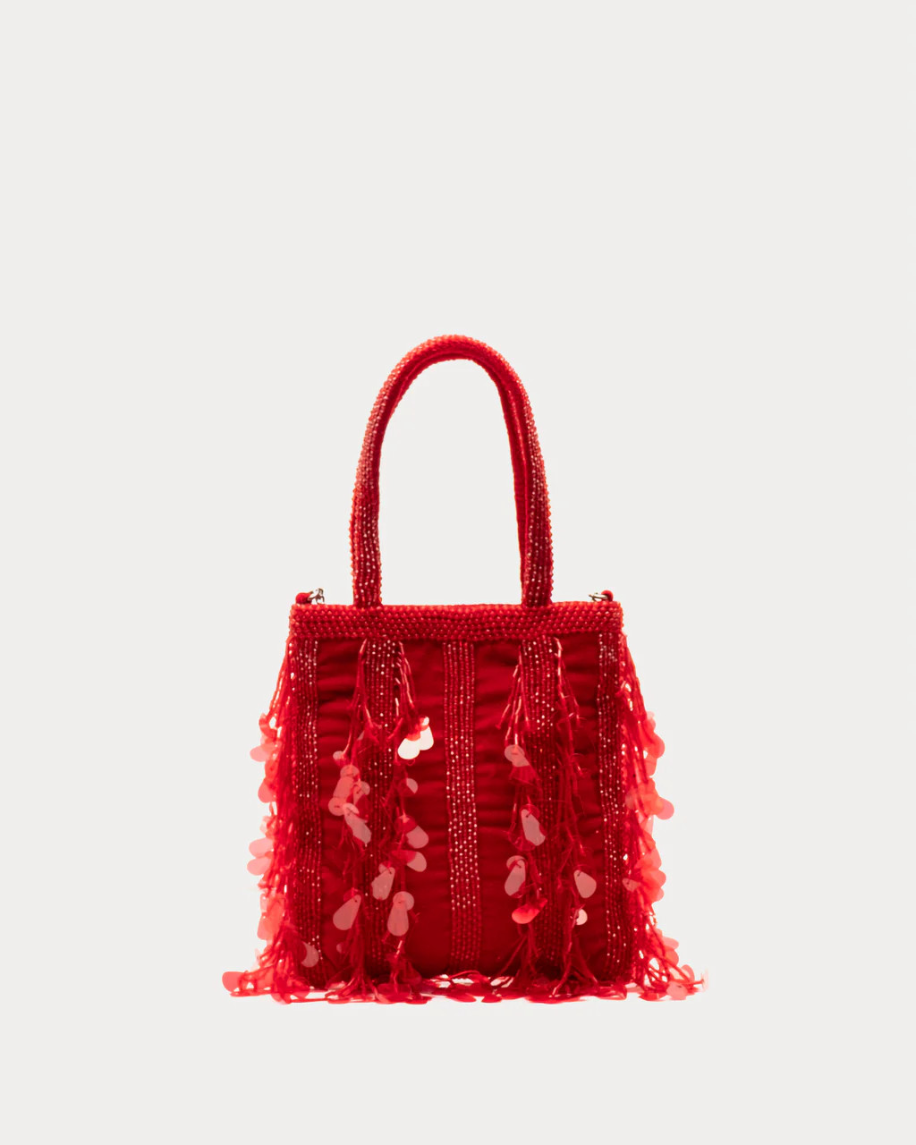 Gatsby Mini Tote Bag - Embellished Sequin Red | Frances Valentine