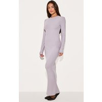 Light Grey Soft Touch Long Sleeve Maxi Dress | PrettyLittleThing US