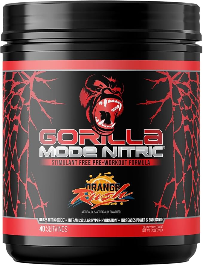 Gorilla Mode Nitric Upgraded Stimulant Free Pre-Workout – Best Tasting and Most Effective Stimu... | Amazon (US)