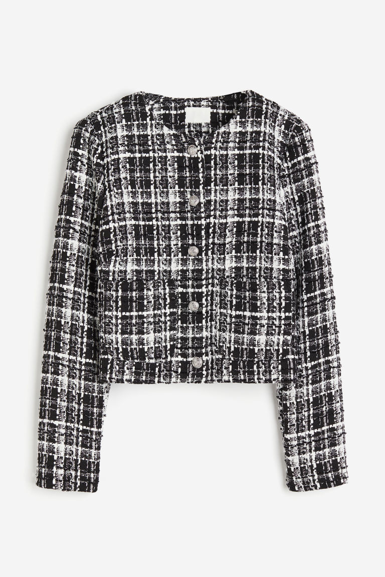 H & M - Bouclé Jacket - Black | H&M (US + CA)