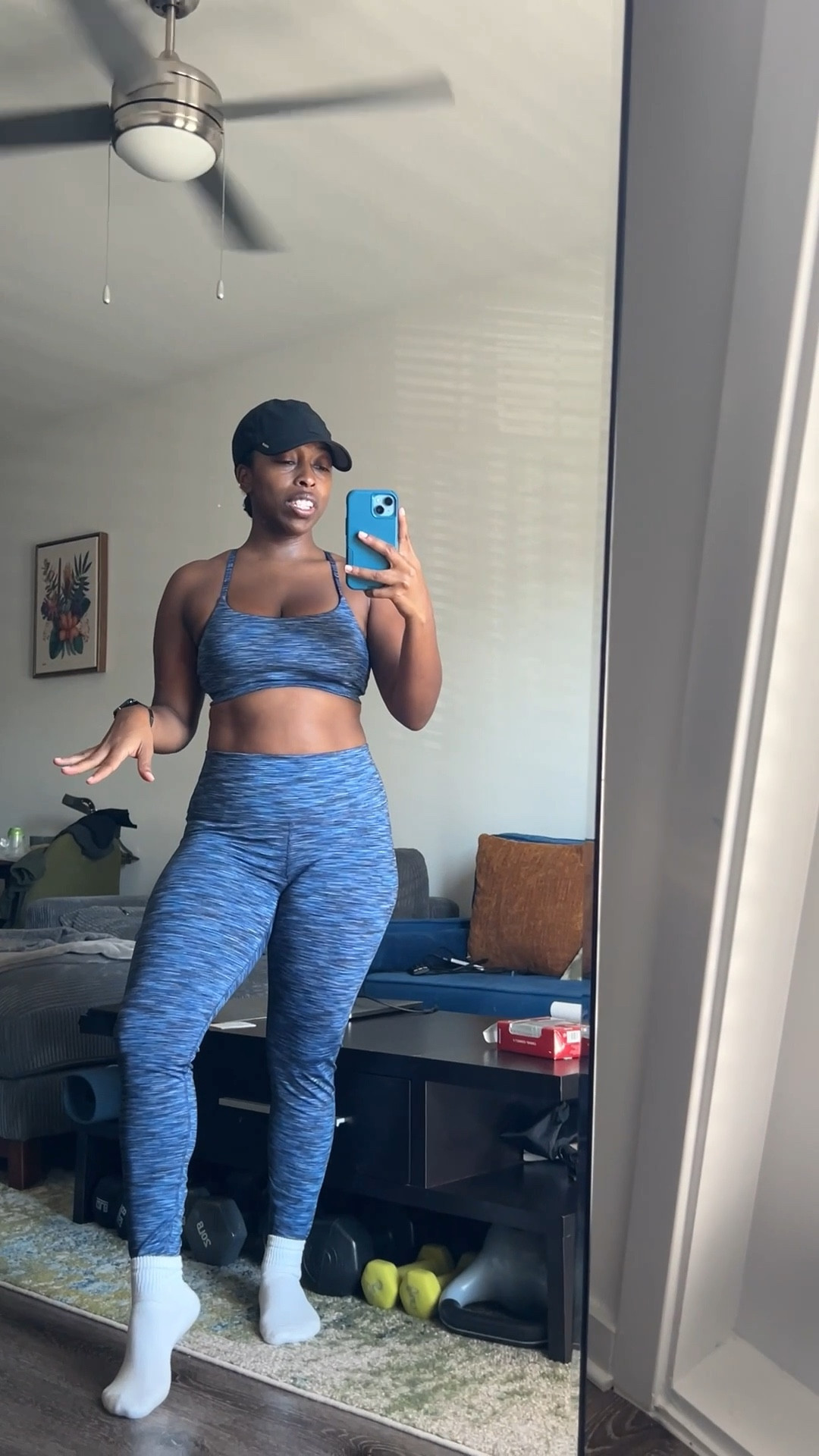 Cute and affordable matching workout set from Old Navy. I got a petite medium in the bottoms and a small in the bra. The material is super smooth, stretchy and comfy and is perfect for low intensity workouts like walking, yoga or Pilates. #activewear #matchingset #oldnavy

#LTKSaleAlert #LTKPetite #LTKActive