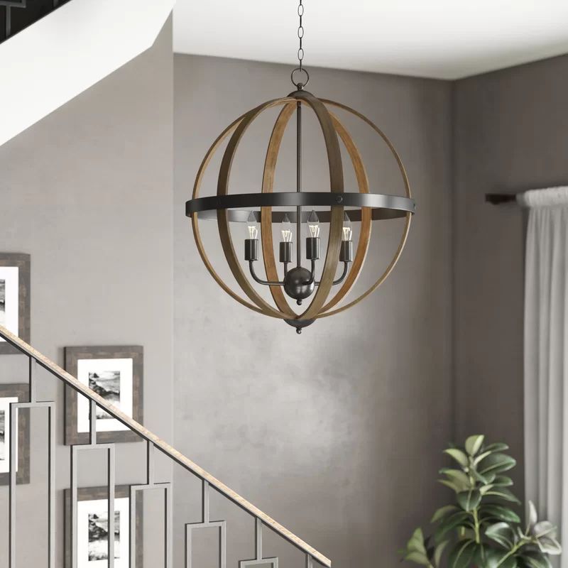 Gateshead 4-Light Candle Style Globe Chandelier | Wayfair North America