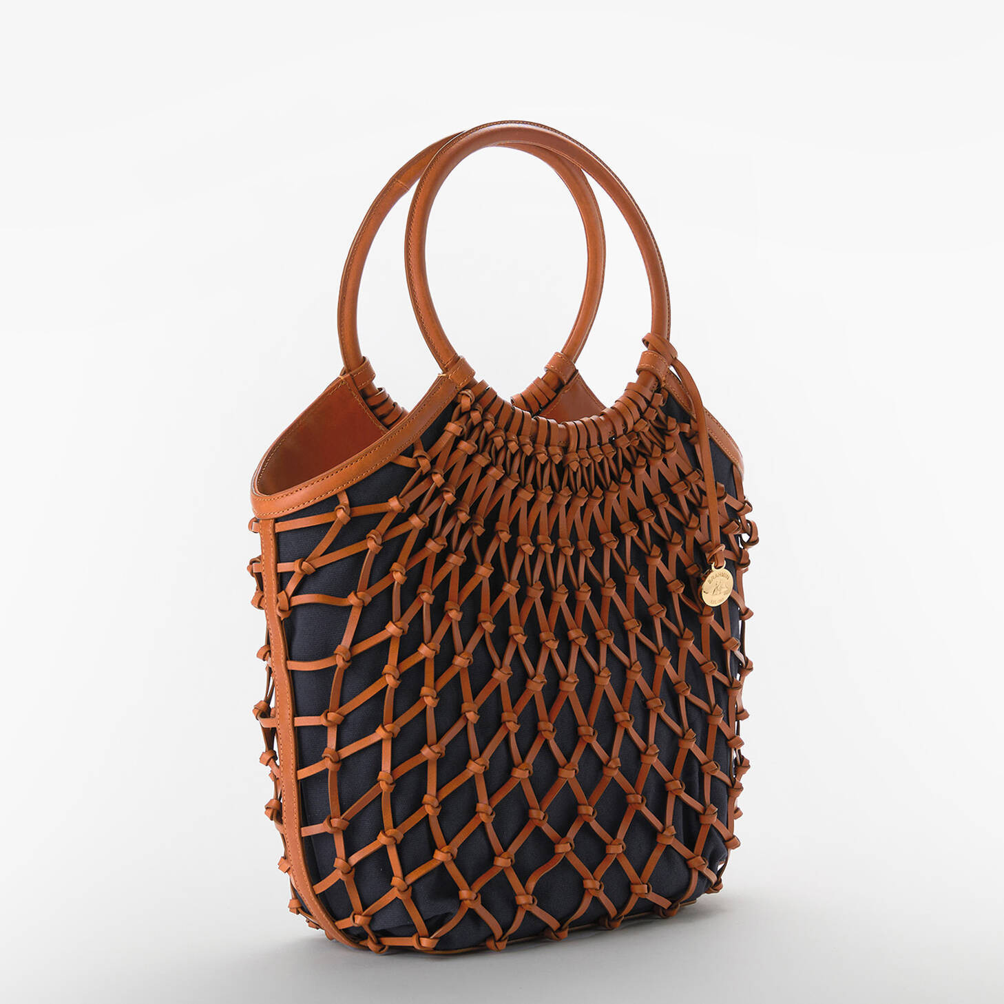 Meloney Leather Tote | Tobacco Santini | BRAHMIN | Brahmin