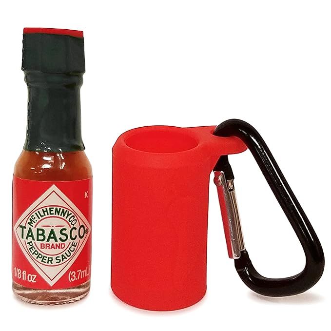 Tabasco Sauce Keychain - Includes Mini Bottle of Original Hot Sauce. Miniature Individual Size Pe... | Amazon (US)