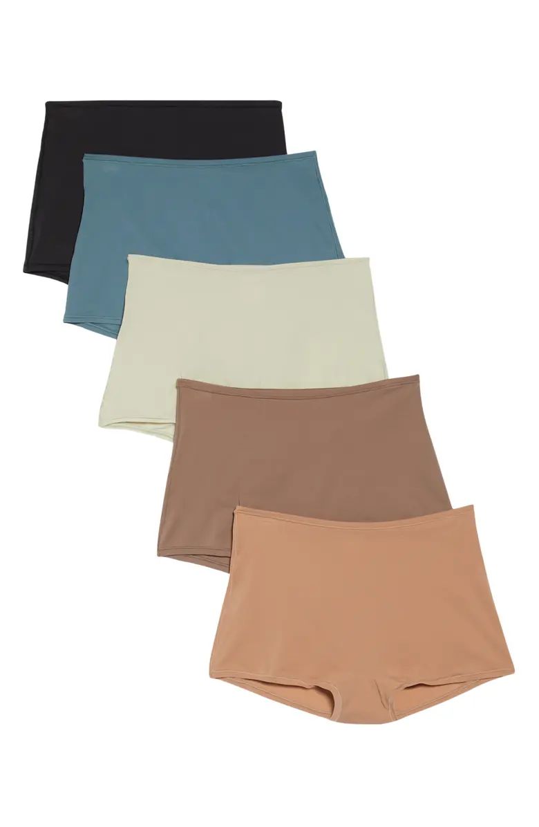 Fits Everybody Assorted 5-Pack Boyshorts | Nordstrom