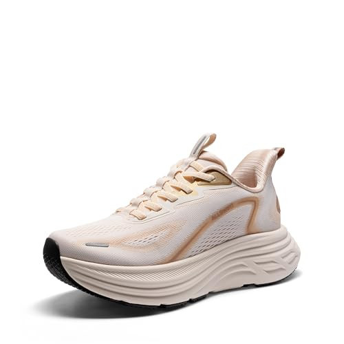 ALLSWIFIT Women's Slip On Walking Shoes Hands-Free Cushion Running Tennis Shoes Non-Slip Comfortable Workout Gym Sports Athletic Fashion Sneakers ActiveBreeze2.0,Size 8.5,Beige,SARS26001W | Amazon (US)
