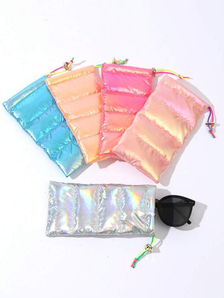 1pc Colorful Waterproof Fabric Women's Glasses Bag,Drawstring Sunglasses Storage Bag,Travel Essentials Glasses Case,Holiday Essentials Sunglasses Pouch,Mobile Phone, Change Storage Bag | SHEIN