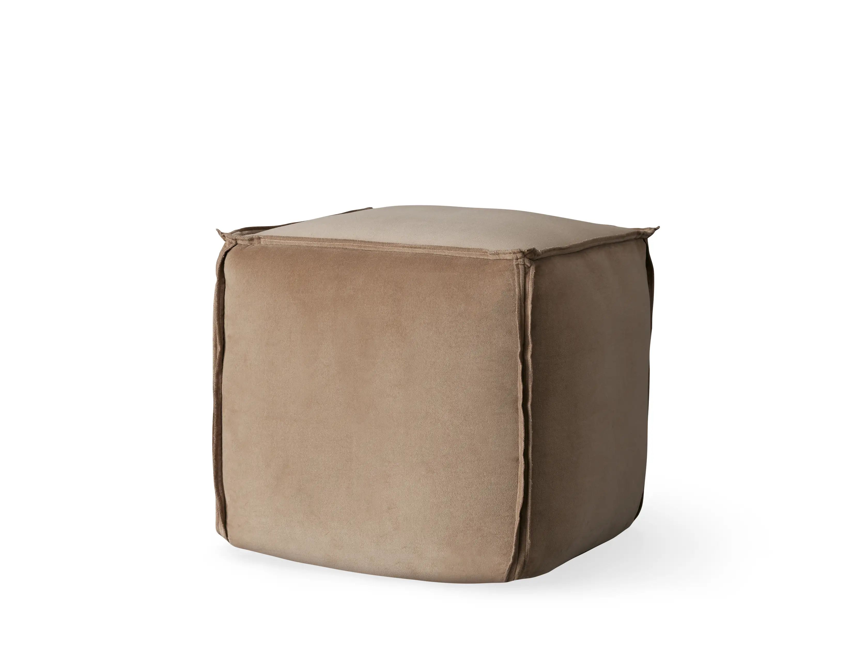 Washed Velvet Square Pouf | Arhaus