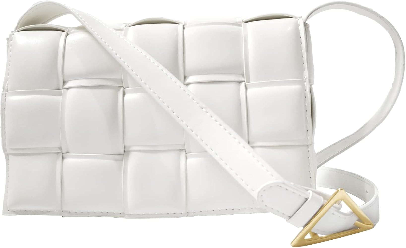 Ling Chuang Woven Crossbody Bags for Women Padded Cassette Shoulder Bag Green Chain Clutch Purses Sm | Amazon (US)