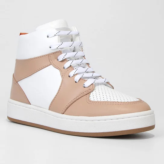 Tênis Couro Loucos & Santos Feminino - Bege+Branco | Netshoes (BR)