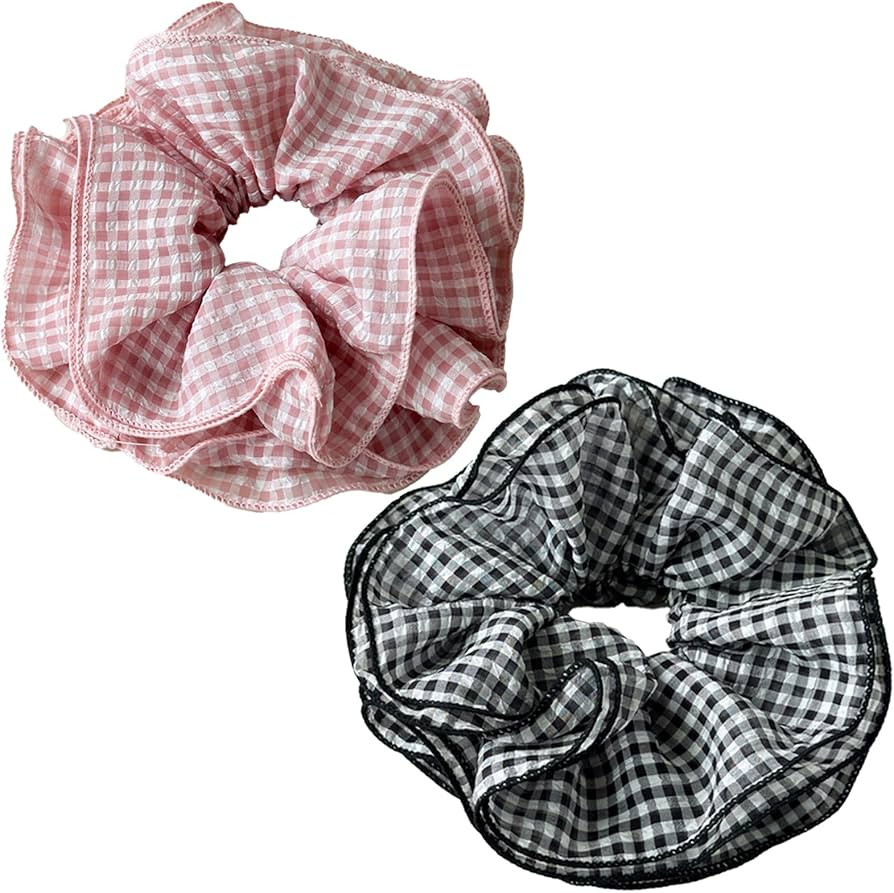 7.87 inch Oversized Chiffon Hair Scrunchies for Women Girls, Ruffle Layered Design Elegant Classi... | Amazon (US)