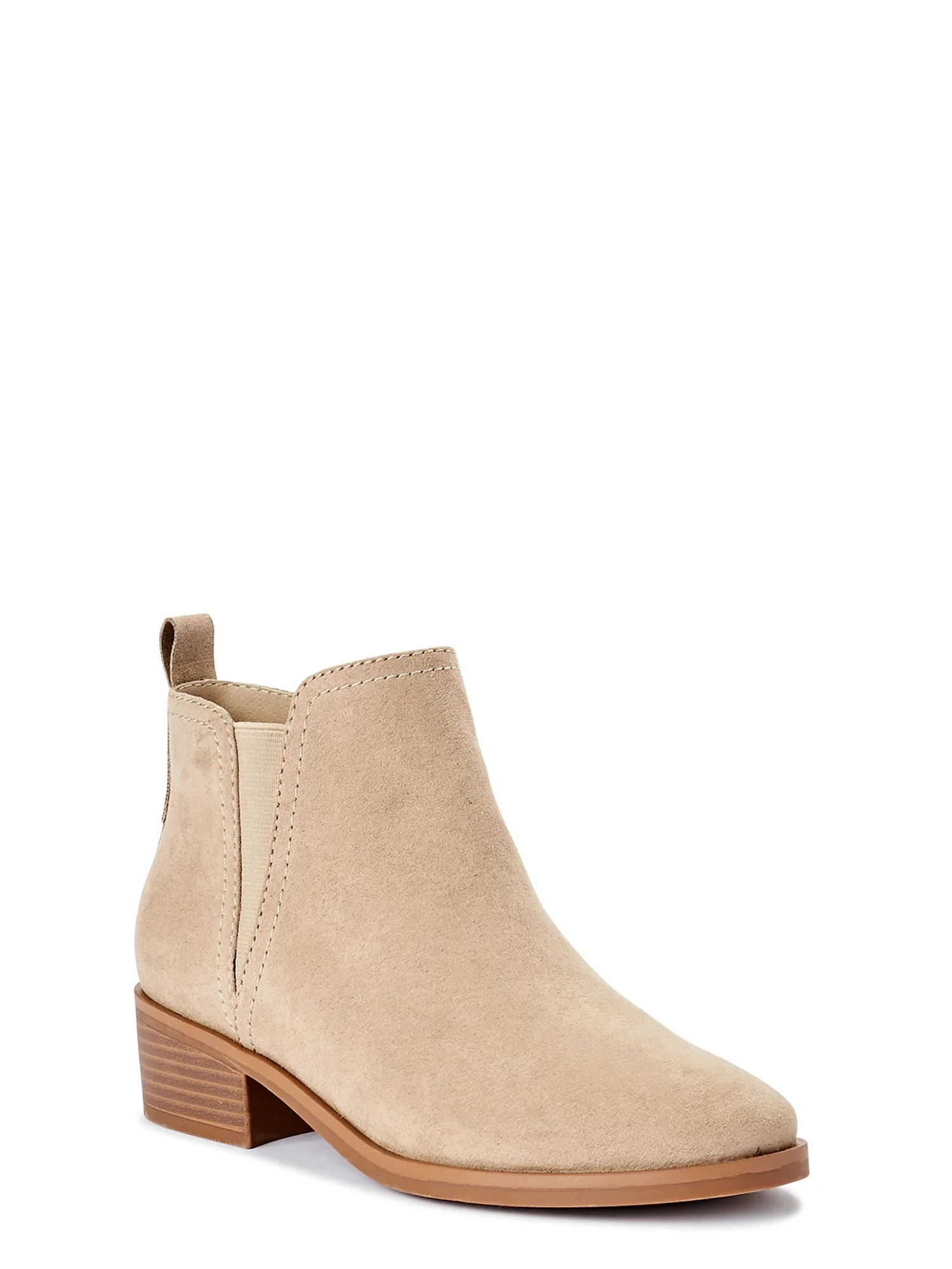 Time and Tru Women's Gore Ankle Bootie (Wide Width Available) - Walmart.com | Walmart (US)