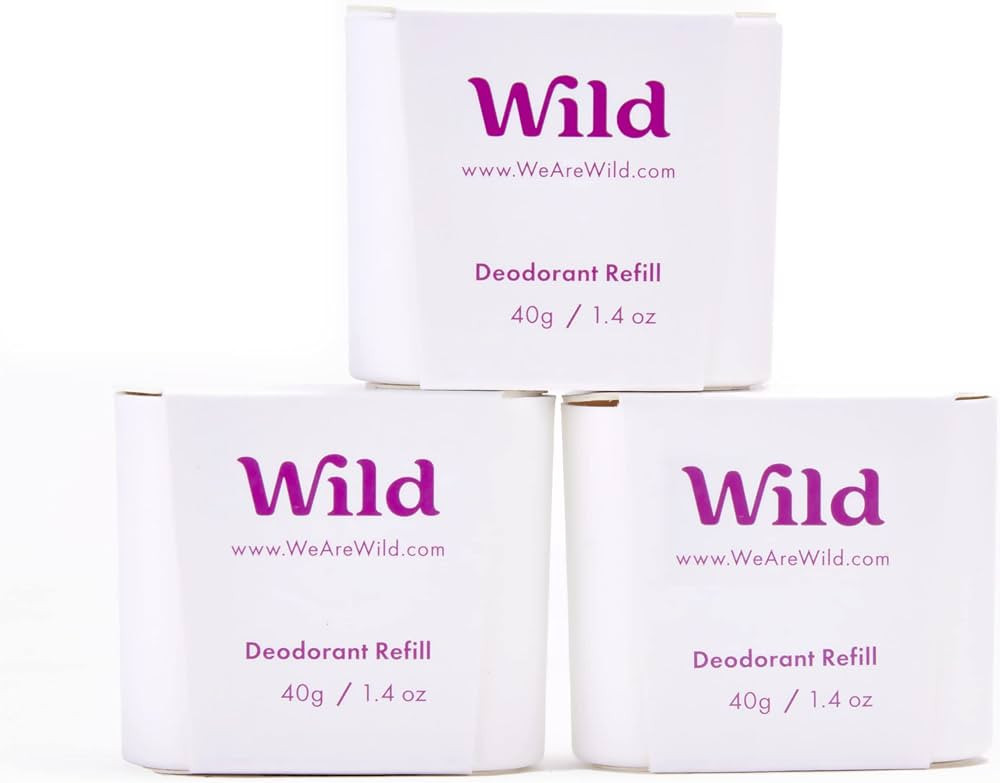 Wild - Refillable Deodorant - Coconut & Vanilla Refill Trio Pack - Vegan - Aluminum Free - Long L... | Amazon (US)