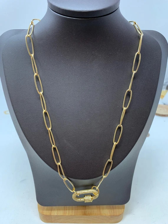 TheContouredLife Carabiner 18'' Necklace handmade, shout out to Brittany:) | Etsy (US)
