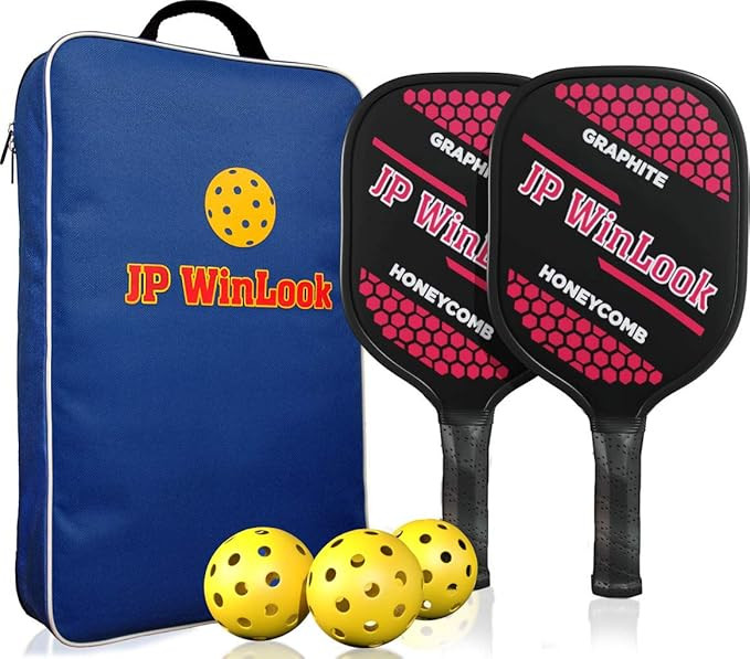 JP WinLook Pickleball Paddles Set with Graphite Face, Lightweight, Beginner to Professional, Indo... | Amazon (US)