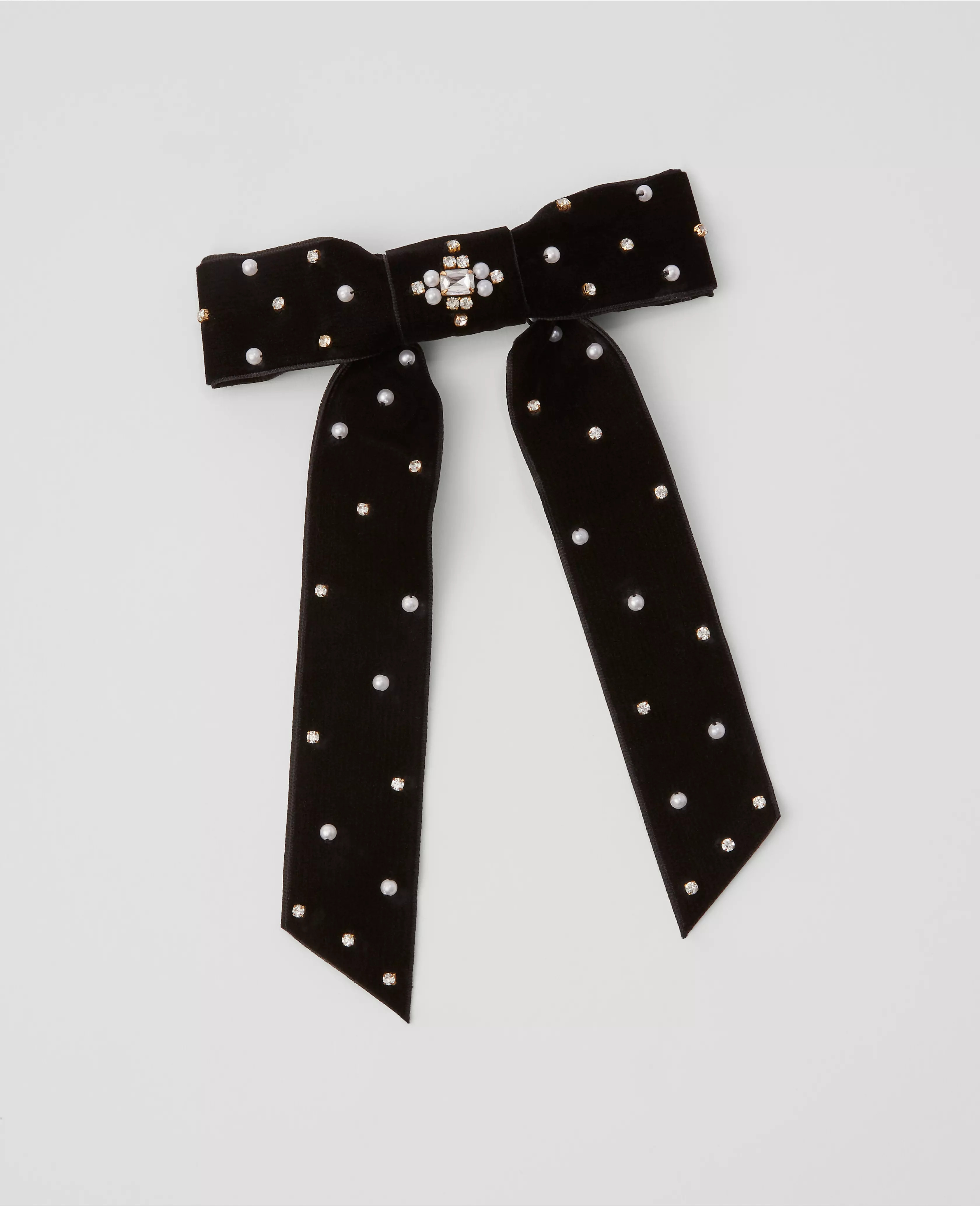 Pearlized Embellished Hair Bow | Ann Taylor (US)