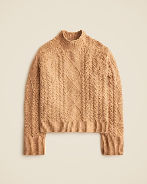 Cable-knit Rollneck™ sweater in Supersoft yarn | J. Crew US