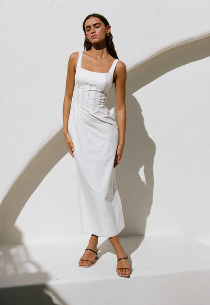 Ricardo Midi Dress - White | SABO SKIRT (Global)