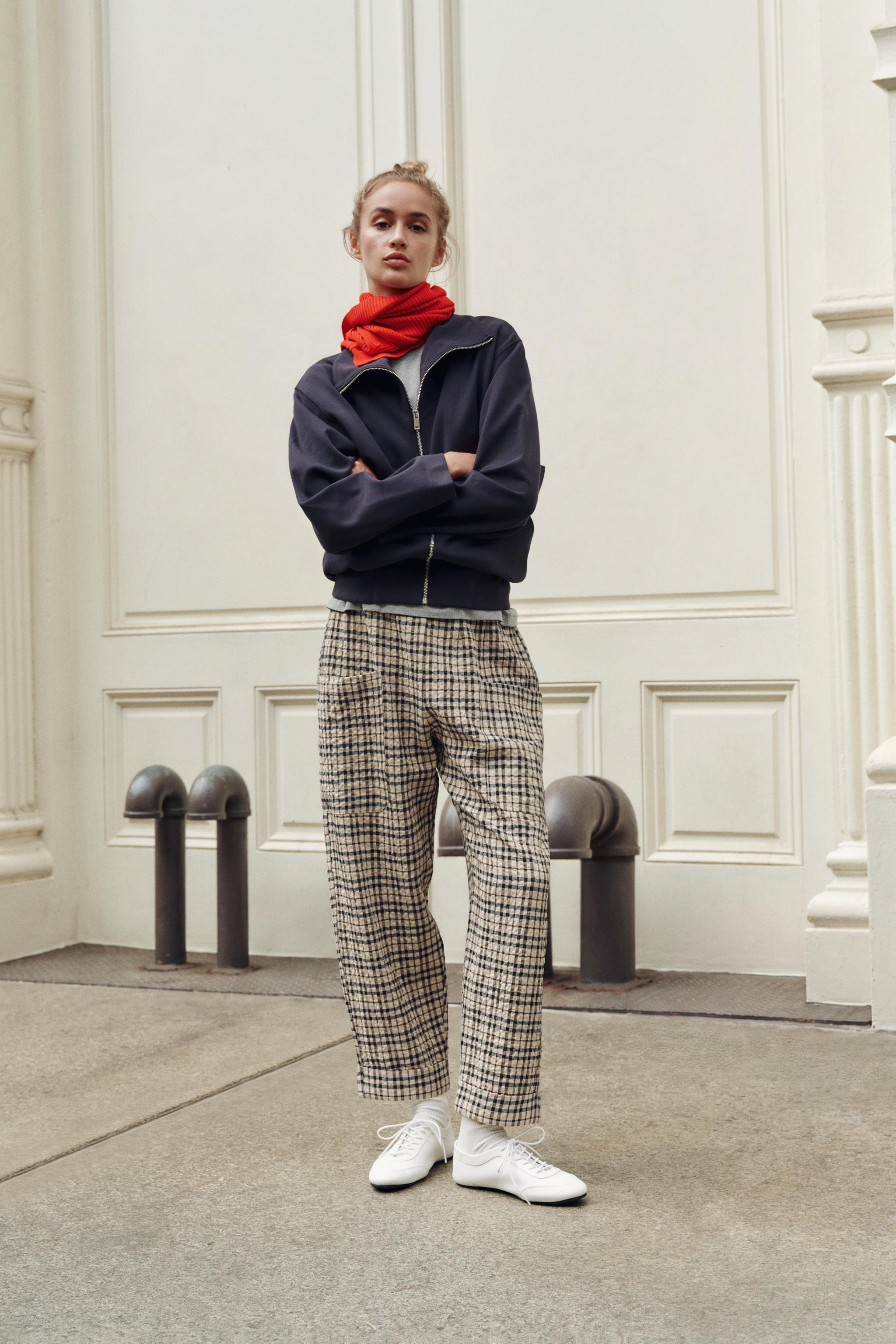 PLAID PANTS WITH ELASTIC WAISTBAND | Zara US