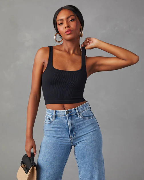 Deva Ribbed Tank Brami - Black | VICI