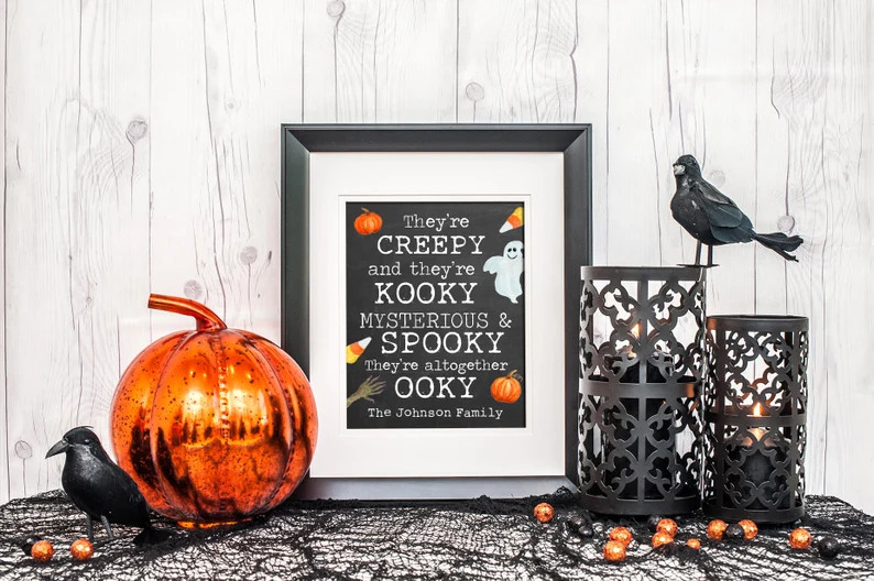 Personalized Halloween Art Print | Halloween Decor | Halloween Wall Art | Halloween Party Sign | ... | Etsy (Global)