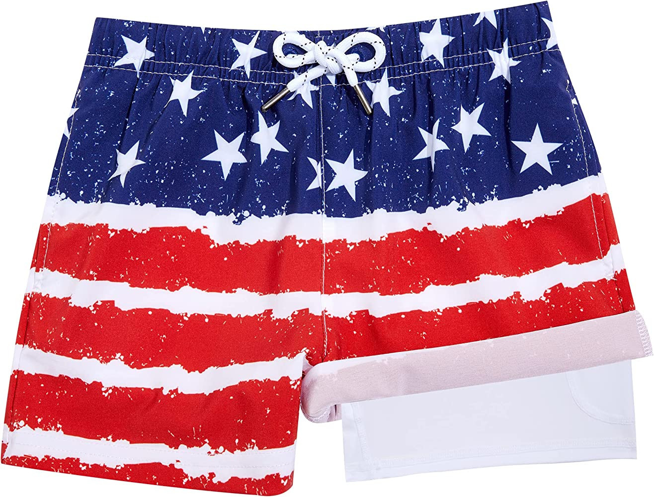 BRISIRA Boys Swim Trunks Toddler Swim Shorts Anti Chafe Stretchy UPF Bathing Suit Swimsuit with C... | Amazon (US)