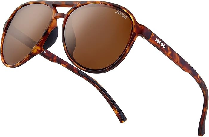 Jefoo Polarized Aviator Sunglasses for Women Men Retro Trendy Sports Sunglasses for Outdoor UV400... | Amazon (US)
