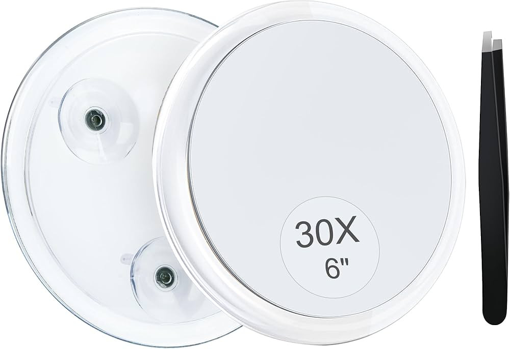 MIYADIVA 30X Magnifying Mirror Suction Cup for Easy Mounting, Use for Makeup Mirror, Travel Stick... | Amazon (US)