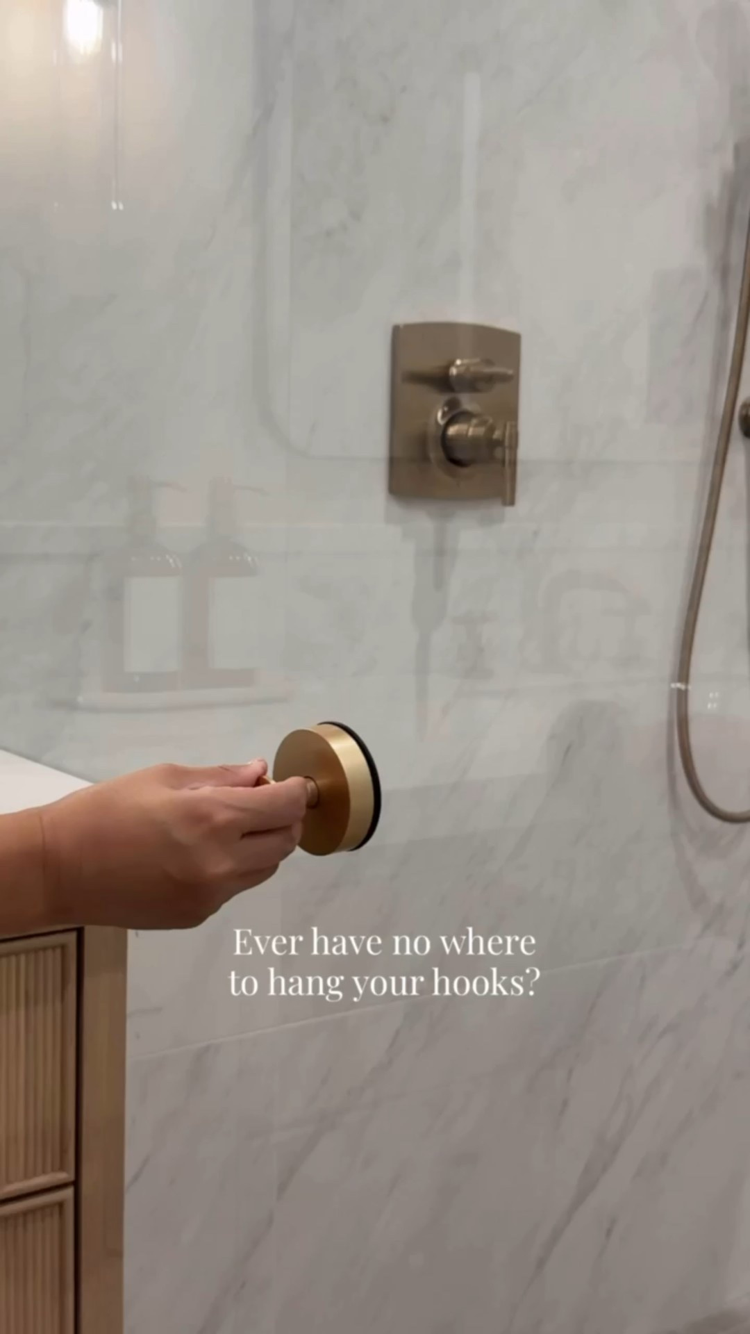 We have been using these suction hooks for years now and they have held up so well! Look as brand new as a day we installed them. Love that I can move them around and not have to damage any walls!  
Suction cup hooks, hand towels, shampoo and conditioner dispenser, waffle bath mat, rotating makeup organizer, leather tissue box cover, natural wood stool

#LTKFindsUnder100 #LTKSaleAlert #LTKCyberWeek