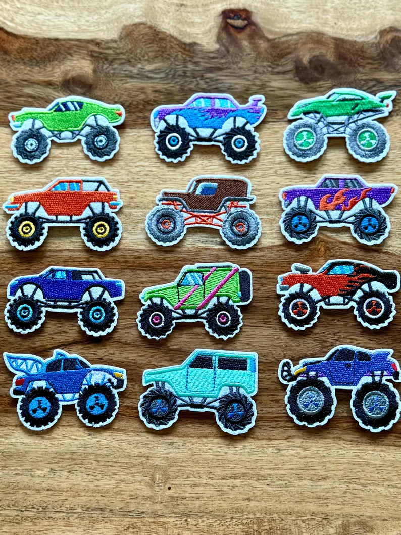 Trucker Hat Patch, Toddler Patches, Monster Trucks, Embroidery Patch, Iron On, Sew On, Patches fo... | Etsy (US)