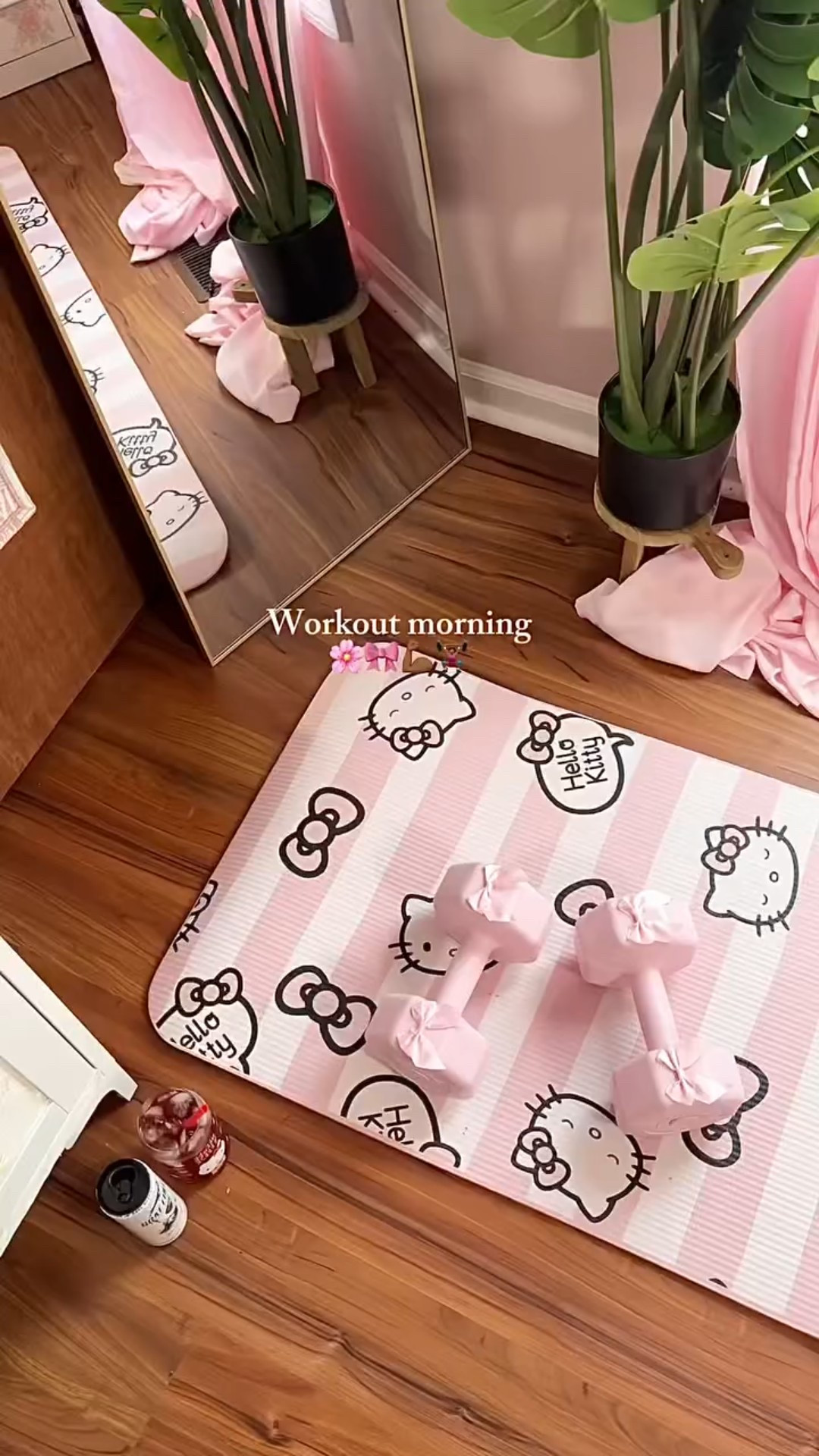 Had a few days off and now I’m back to getting into my workout routine! Fitness has become such a huge part of my journey. It can be hard to stay consistent, but no matter what I’ll keep going! Goals shall be met! Having a cute set up, makes it even easier! 🥰🩷

In the video:
@hellokitty 
Active Set: @victoriassecret 
Yoga mat: @burlingtondeals 
Drink: @goatfuel 
Weights: @fivebelow and DIY the bows
Cup: @joyjolt 

-
-
#workoutmotivation #workout
#morningroutine #softgirlaesthetic #softgirls #softgirlstyle #pinkaesthetic #girlythings #pinterestgirl #mondaymotivation #girly #morningvl#morning #morninginmylife #selfcare #selfcareroutine #girlygirl #selfcaretiktok #girlythings #selfcaregirly #pinkaesthetics #pinkaesthetic #pinkroom #pinkroutine

#LTKHome #LTKActive #LTKSummerEdit