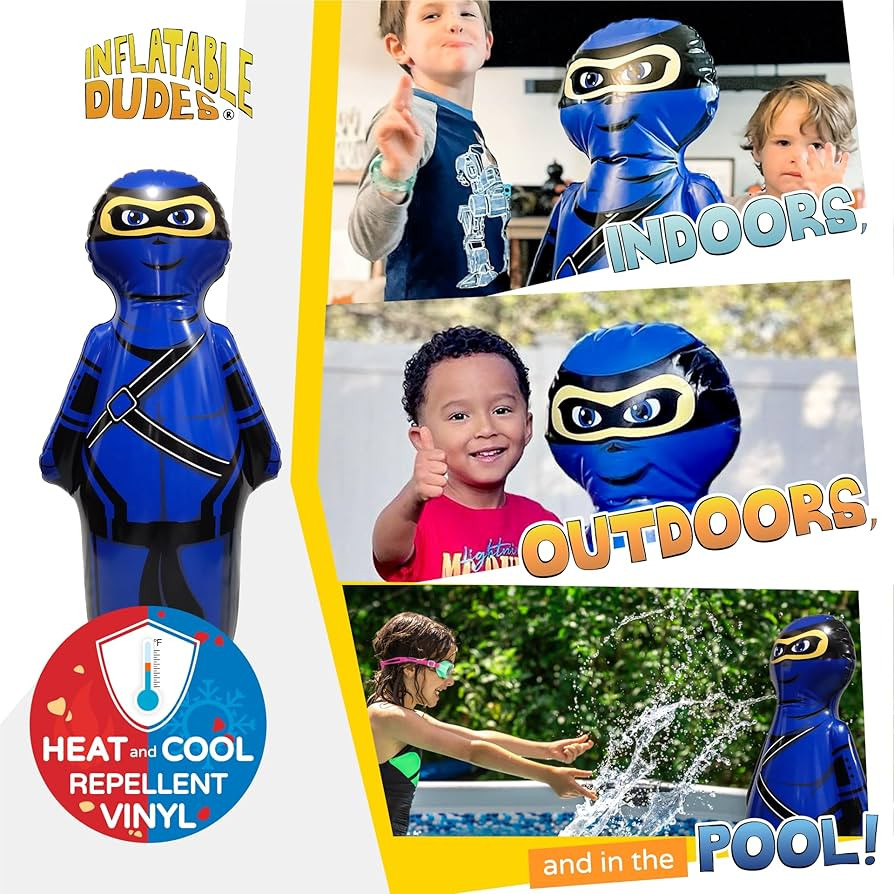 INFLATABLE DUDES Ninja Toy 40 Inches -Kids Punching Bag | Already Filled with Sand| Bop Bag | Inf... | Amazon (US)