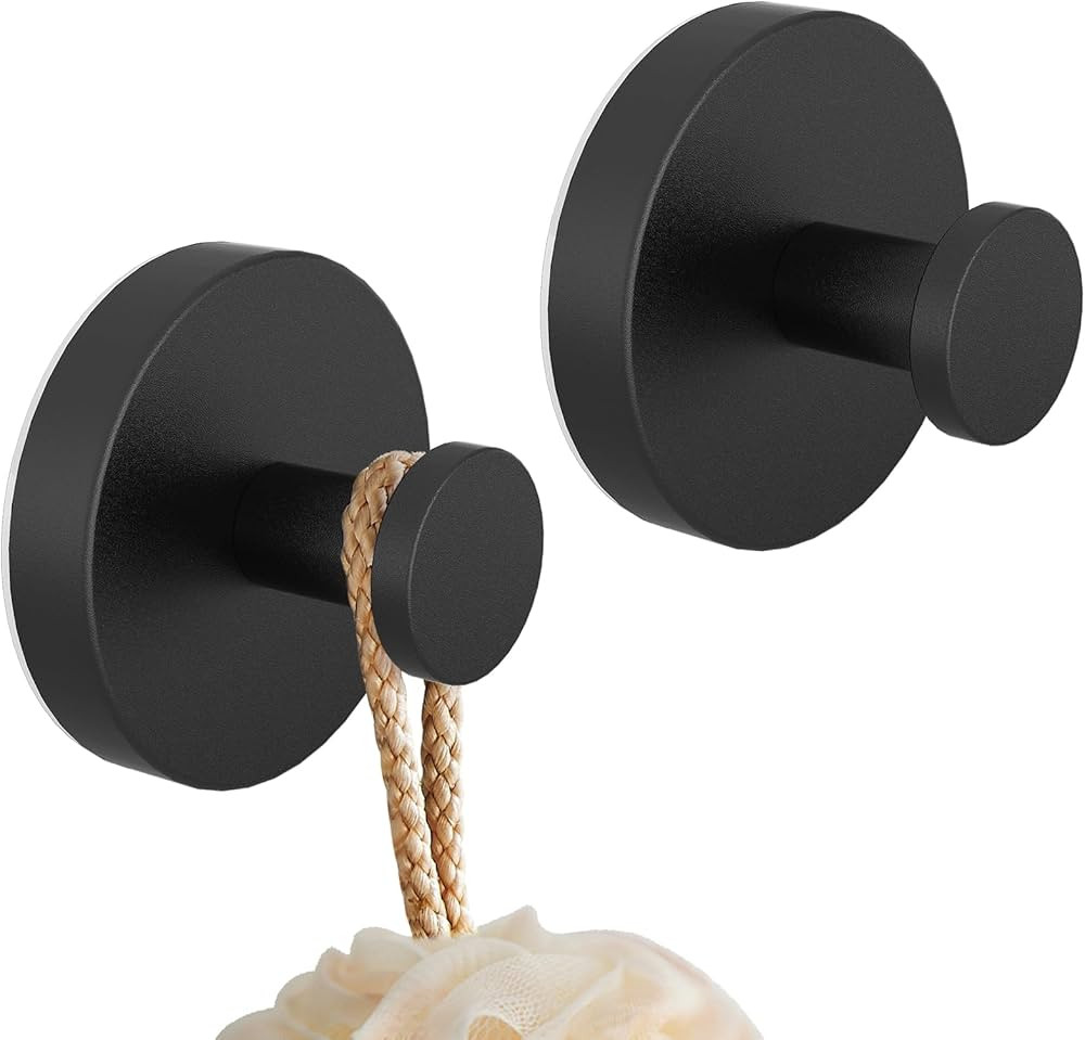Suction Cup Hooks for Shower, Bathroom, Hanging Towels, Robe, Loofah, Mounting on Glass Shower Do... | Amazon (US)