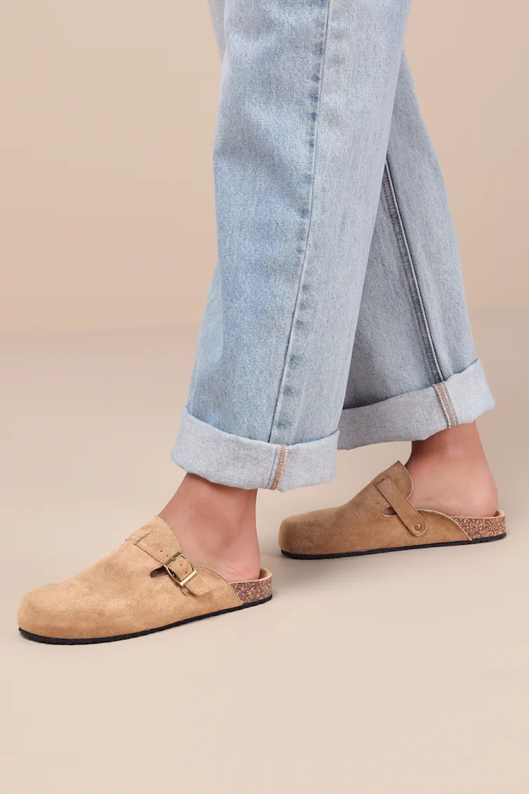 Pereta Taupe Suede Flatform Slip-On Clogs | Lulus