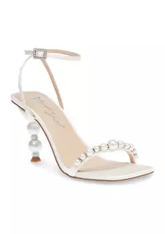 Betsey Johnson Jacy Pearl Heeled Sandals | Belk