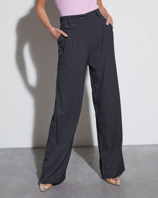 Iconic High Rise Straight Trouser Pants | VICI Collection